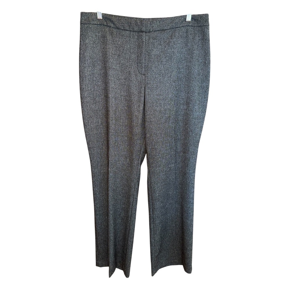 Dana Buchman Grey Marled Straight Leg Dress Pants Womens 16 Office Career
